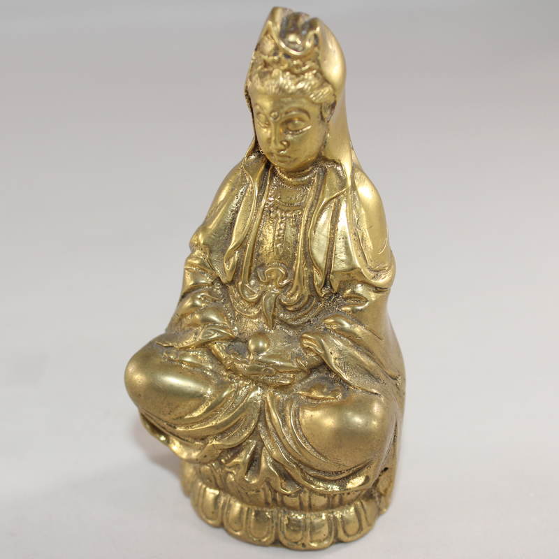 Kuan Yin Statue - Brass
